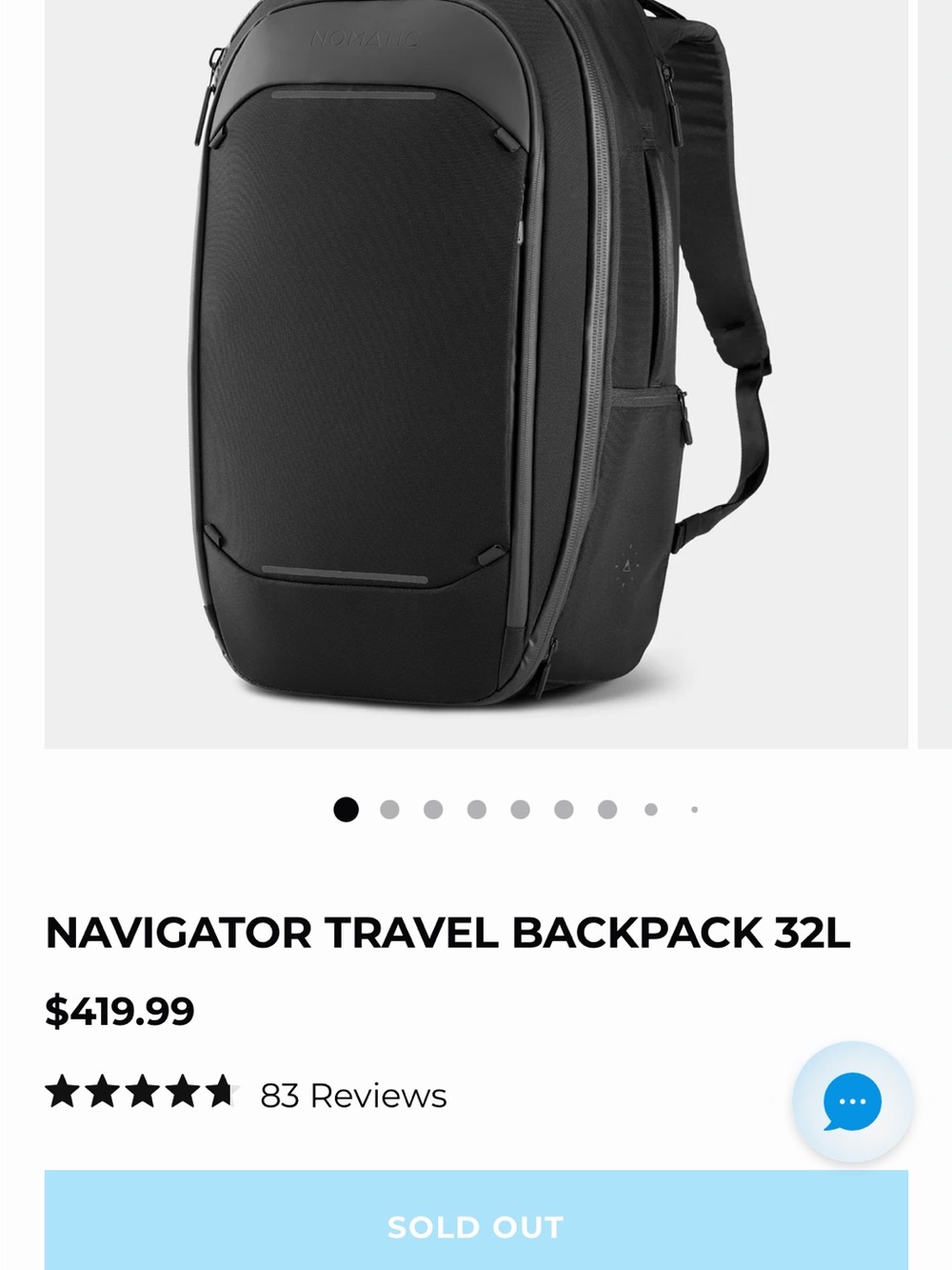 Nomadic Navigator Travel Backpack 32L - Black